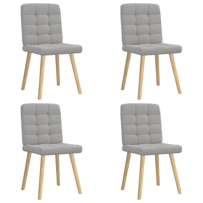 Chaises  manger lot de 4 gris nuage tissu