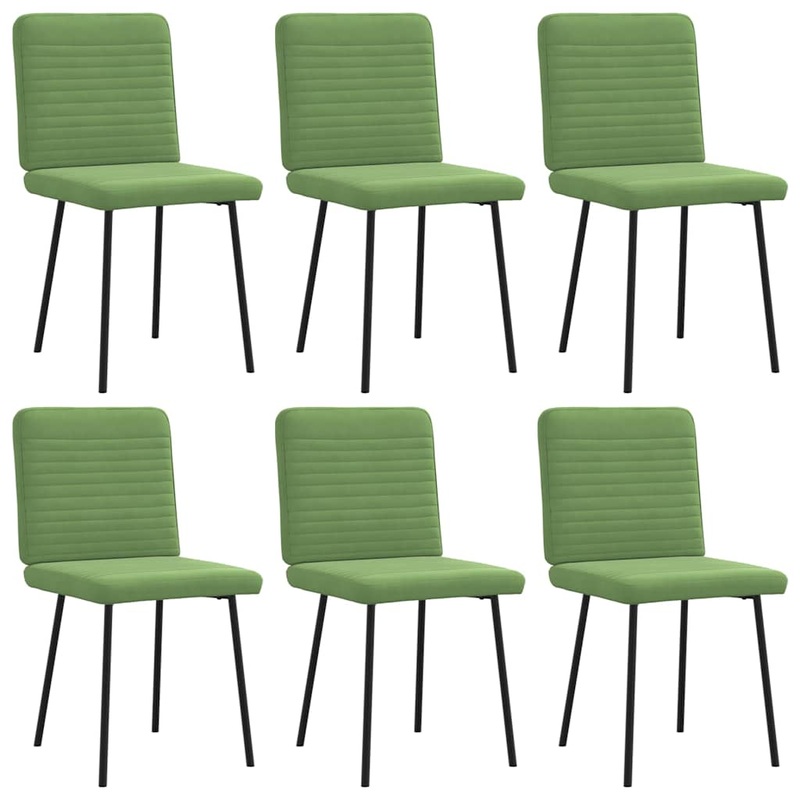 Chaises  manger lot de 6 vert clair velours
