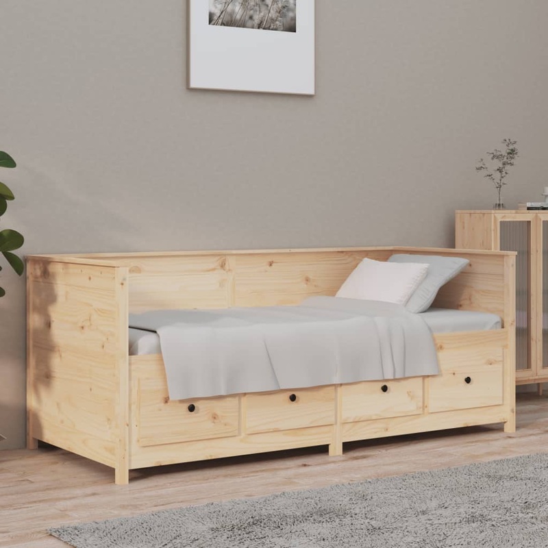 Lit de jour sans matelas 100x200 cm bois de pin massif
