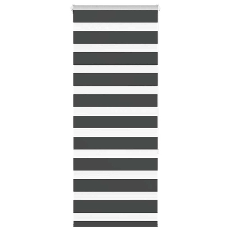 Store zbre noir 65x150 cm largeur du tissu 60,9 cm polyester