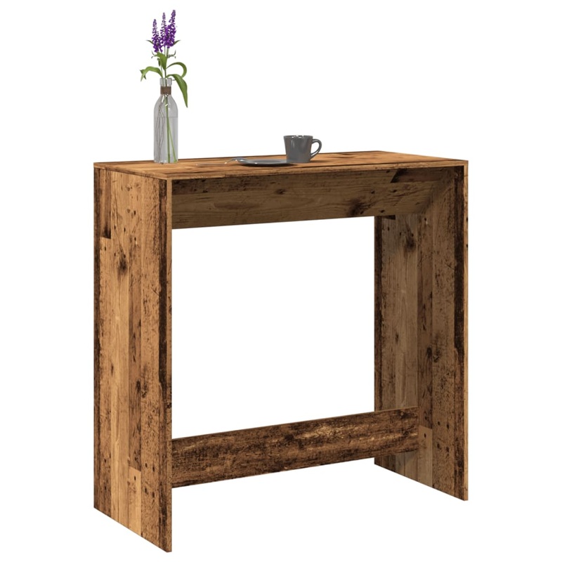 Table de bar vieux bois 102x50x103,5 cm bois d'ingnierie