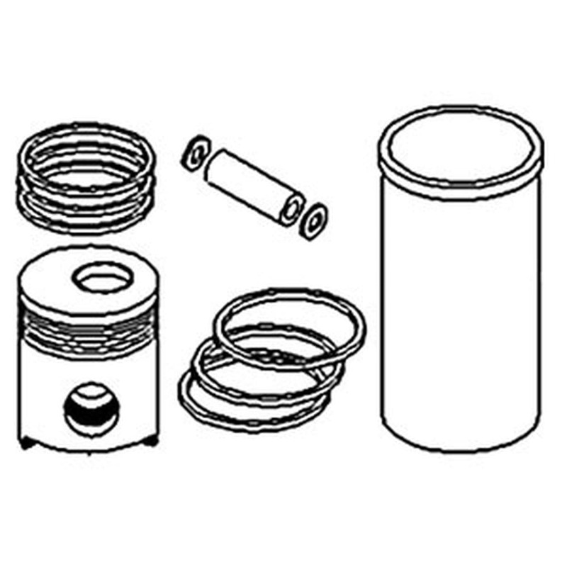 A-RK159-40-AI Piston with Rings (.040")