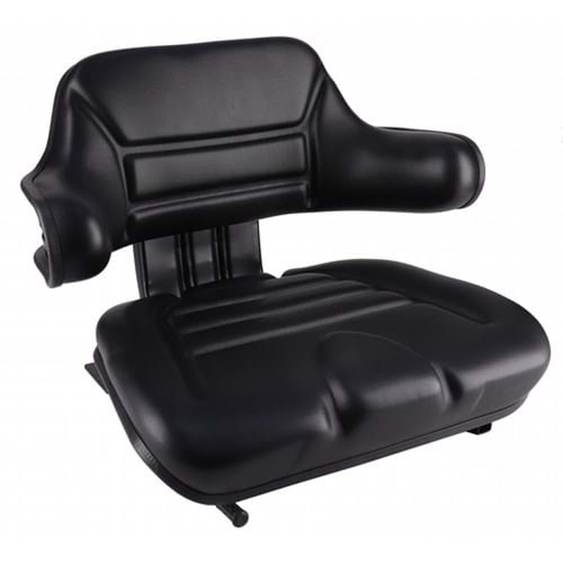 S830804 Wrap-Around Seat, Black Vinyl Fits Case IH