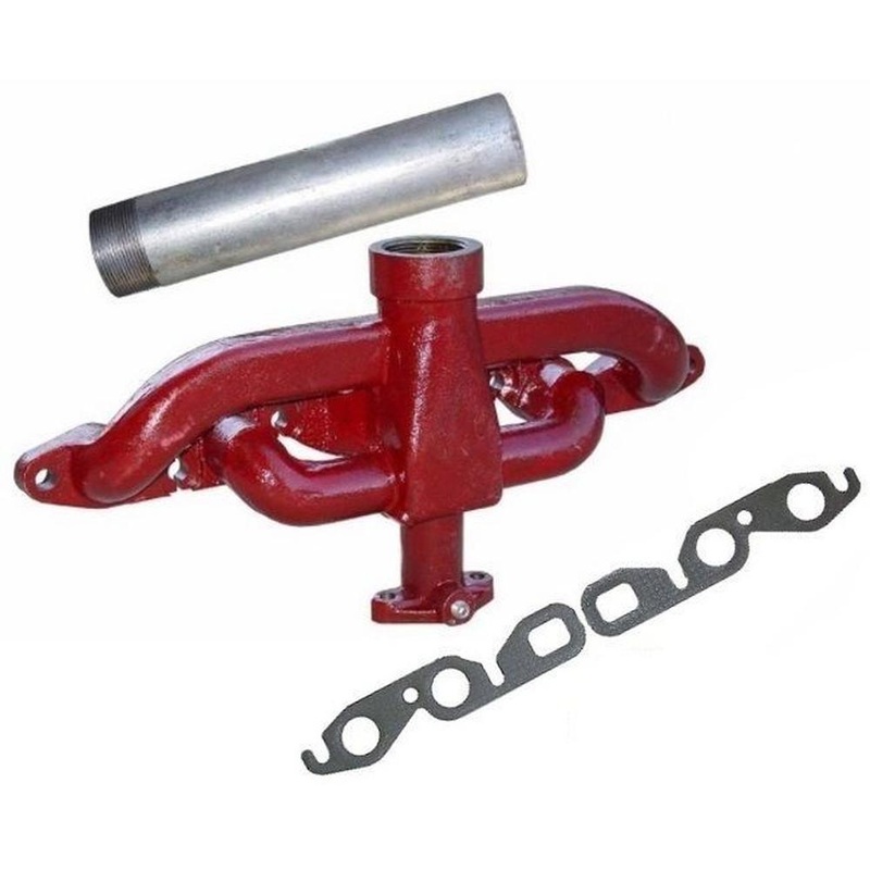 Intake & Exhaust Manifold w/ Pipe & Gaskets Kit Fits Case-IH Models 251175R21
