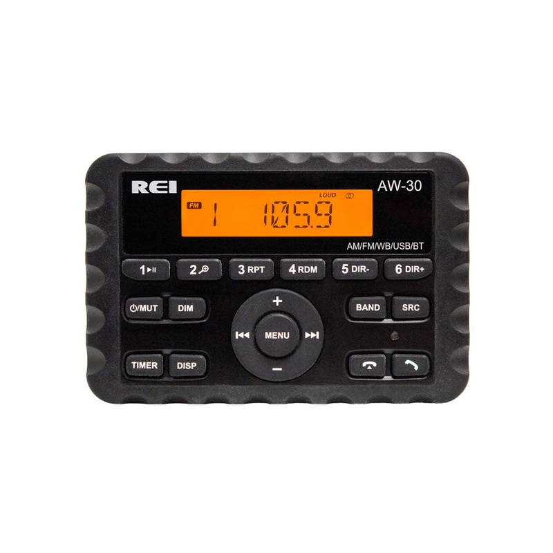 AW-30 Mini Radio 12V/24V DC Power Bluetooth Caller ID USB Input NOAA Tuner AM/FM