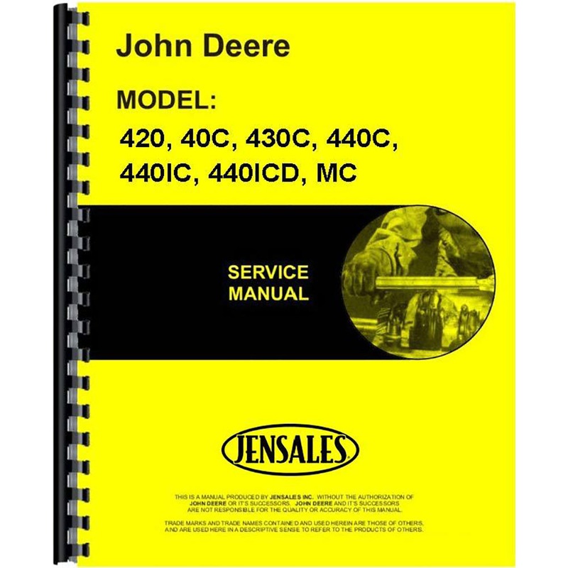 New Service Manual Fits John Deere 440C Crawler