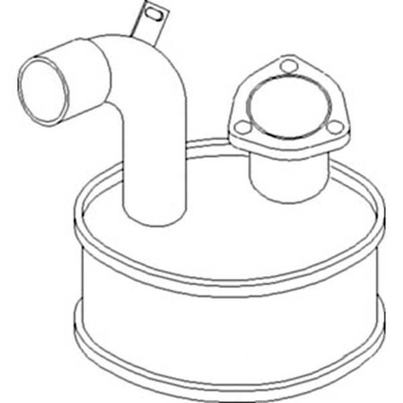 S.43988 Muffler - Underhood Fits Massey Ferguson