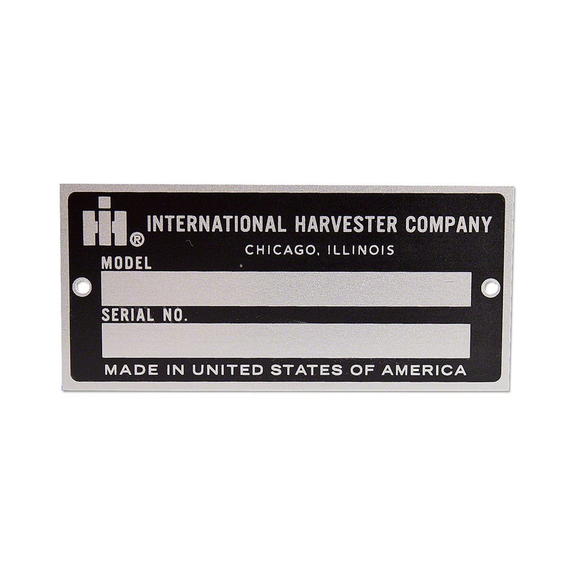 ID SERIAL NUMBER PLATE Fits International 1568 1586 284 3088 3288 3388 3488