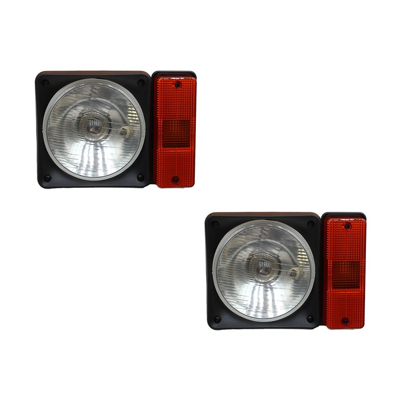 (2) Complete Headlamp Assembly 700/21100Fits Fits JCB Backhoe Loader 2CX 3C 3CX