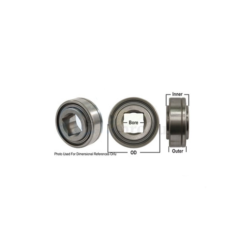 A-W208PP5-P-AI Disc Bearing; Cylindrical, Square Bore, Pre-Lube