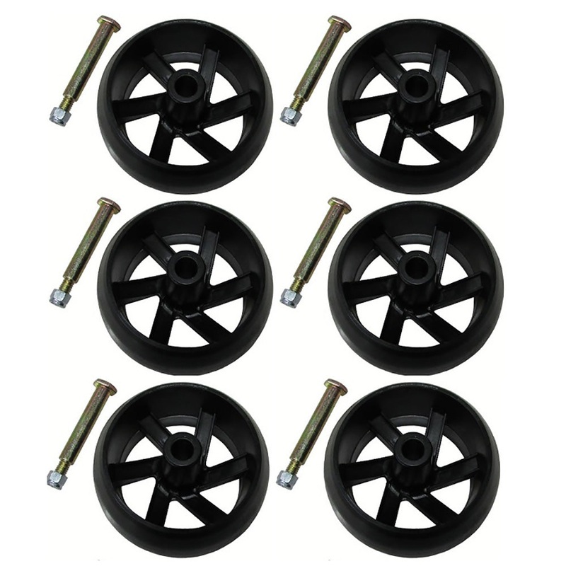 (Pack of 6) Smooth Deck Wheel with Bolt & Nut Fits Husqvarna 174873 & 532174873