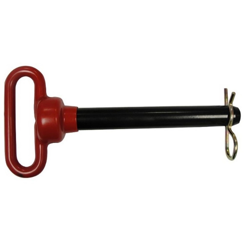 S.52085 Red Handle Hitch Pin with Grip Clip Pin 7/8'', Working length: 6 1/2''