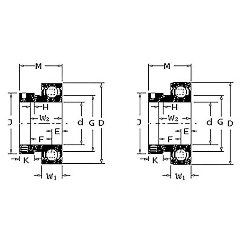 566632R1 Non-Relubri Fits CATable Cylindrical Ball Bearing With Collar 05919