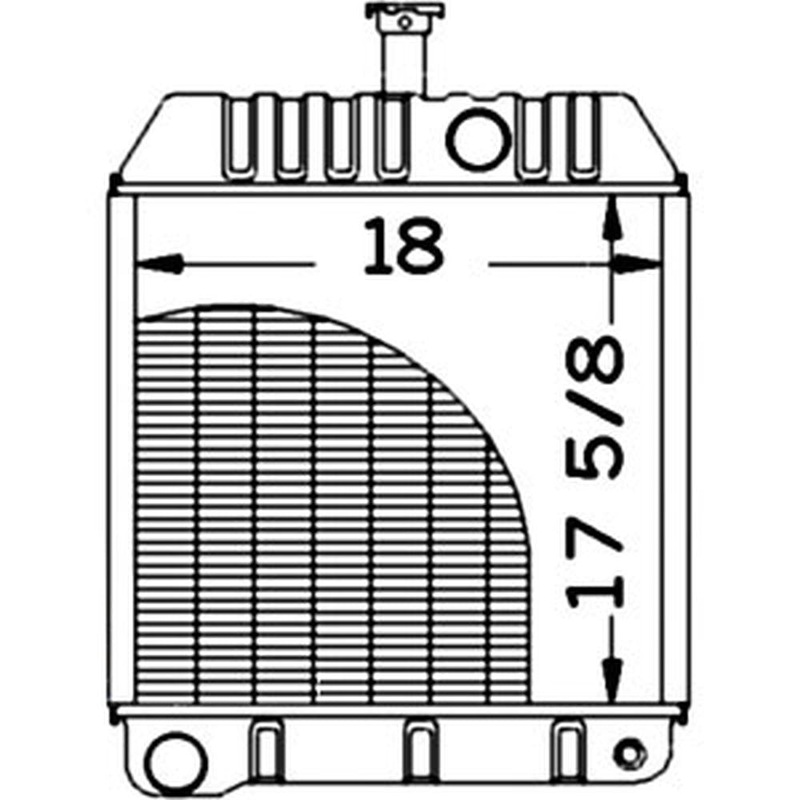 579010M92 Fits Massey Ferguson Replacement Tractor Radiator 40B 50C 50D 130