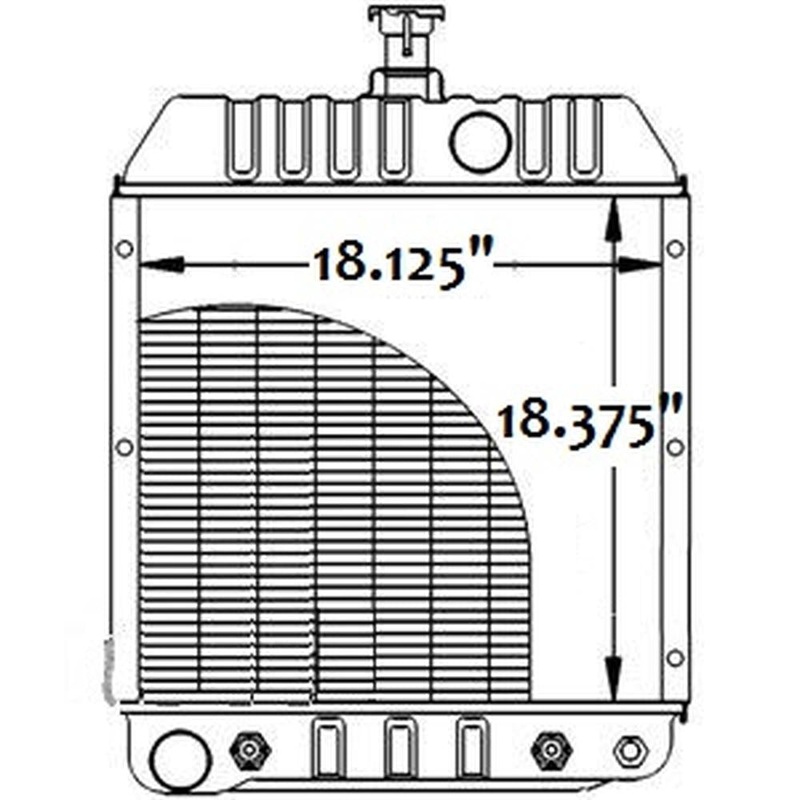 579339M91 Fits Massey Ferguson Tractor Radiator 285 with Oil Cooler