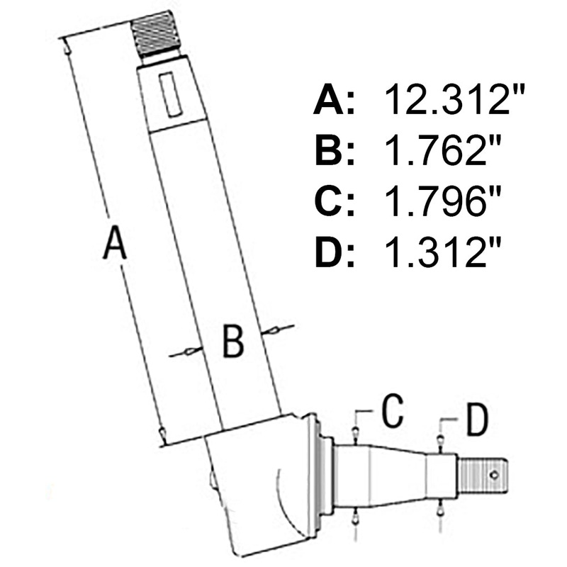 505644M93 New RH / LH Spindle Fits Massey Ferguson 2500 50A 50
