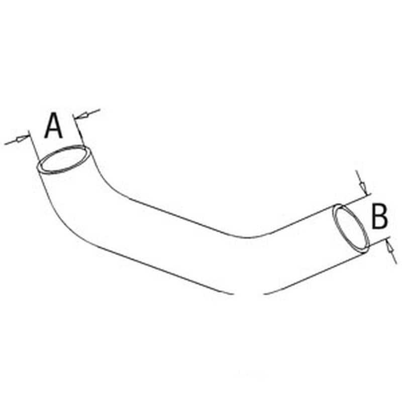 520656M1 Bottom Radiator Hose Fits Massey Ferguson Tractor 1150 2" ID 2.25" ID