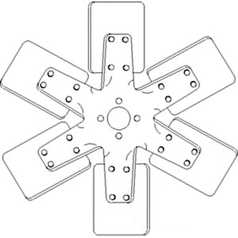 Cooling Fan - 6 Blade Fits Massey Ferguson 255 265 175 521269M1