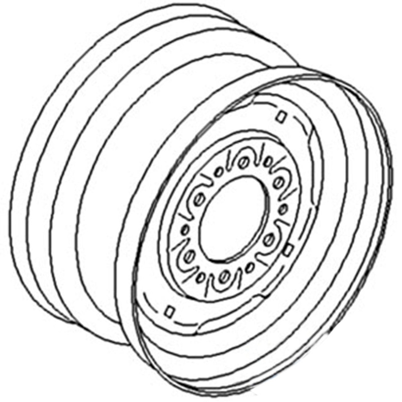 481345R1 6" x 14" Front Wheel Rim