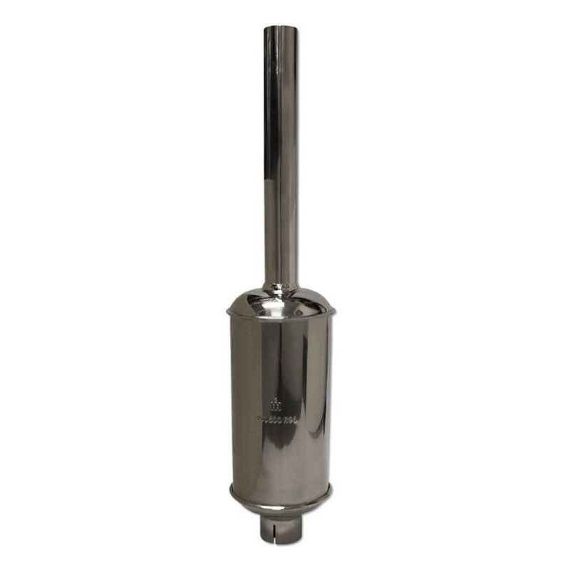 350600R95 Polished Stainless Steel Muffler Fits FARMALL Super H HV W4 300 350 14