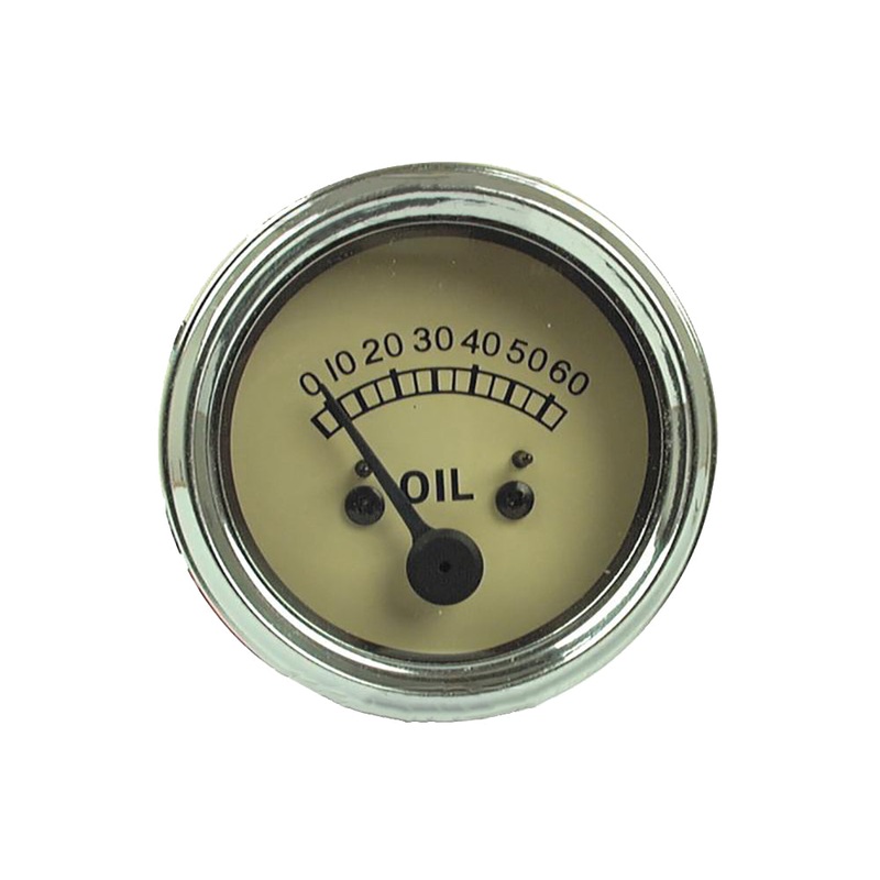 180100M91 Chrome Oil Pressure Gauge Fits Massey Ferguson MF TE20 TO20 TO30 TO35