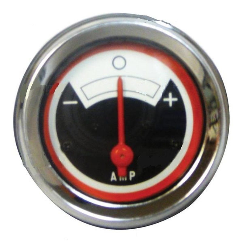 158583A New White Oliver Tractor Ammeter Gauge w/ Black & Red Face 1550 1555 +