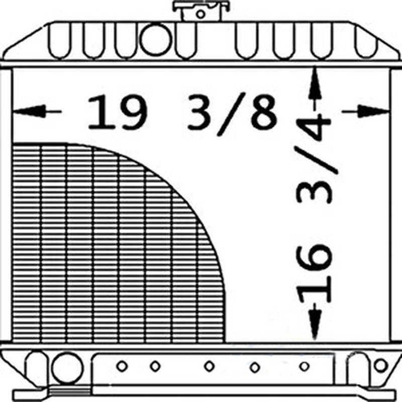Radiator 16 3/4 X 19 1/2 X 2 L3350Dt, L3750, L3750Dt, L4150, L41 Fits Kubota