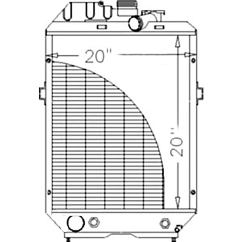 82015103 New Tractor Radiator Fits Ford 5640 6640 7740 w/ A/C 82015101