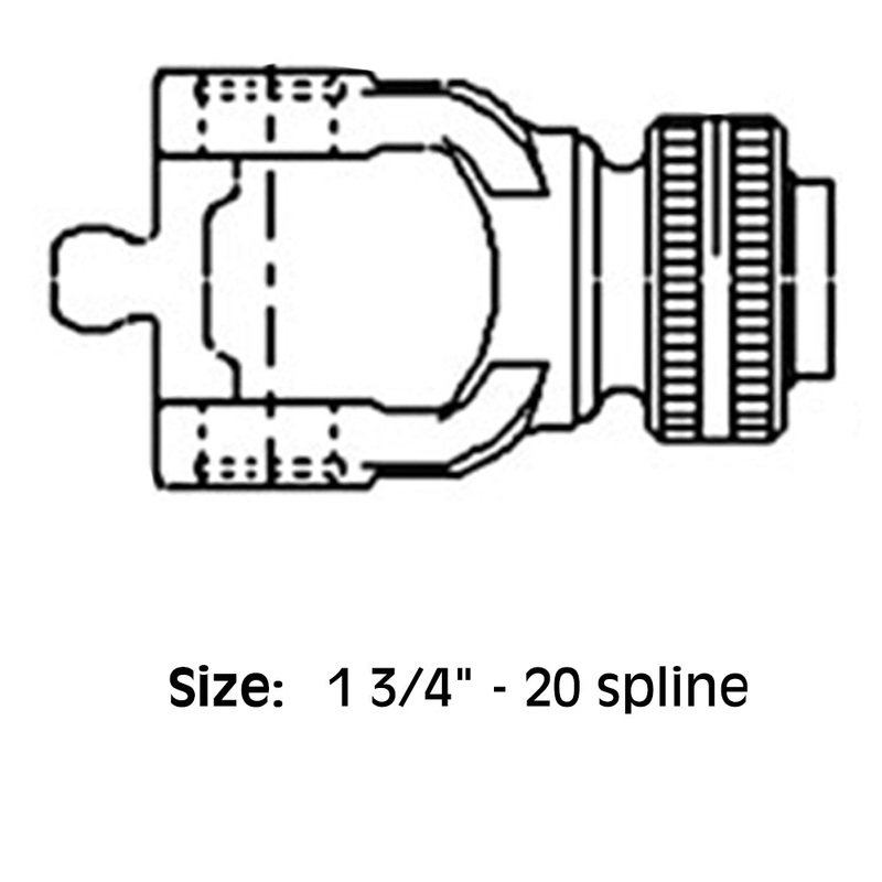 AW33099 CV Ball Collar Yoke Fits John Deere Rotary Cutter 1018