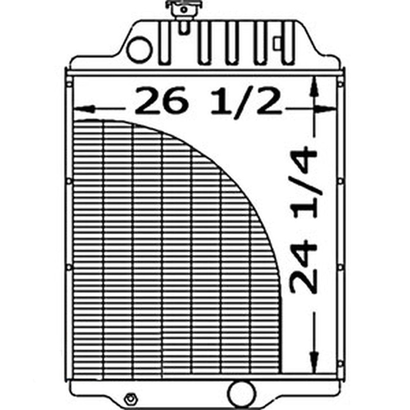 70260432 New Radiator Fits Allis Chalmers Tractor 7000