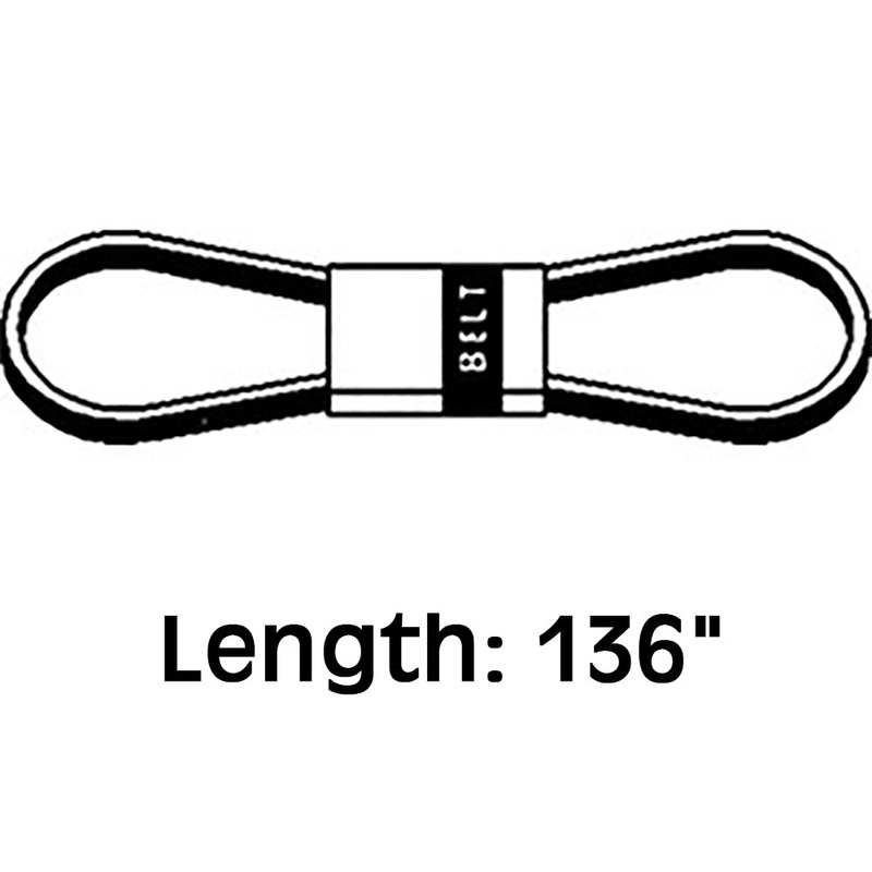 71398384 136" Beater to Feederhouse Jackshaft Belt for Challenger 670 670B 680B