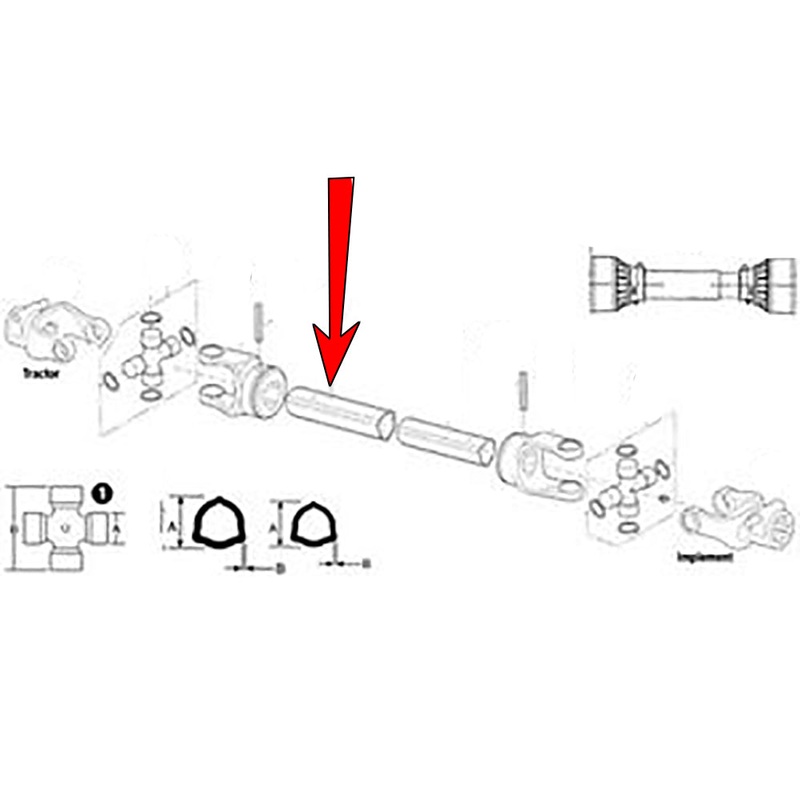 274237 3.4mm Outer Drive Tube Fits Ford/New Holland Disc Mower 442 452