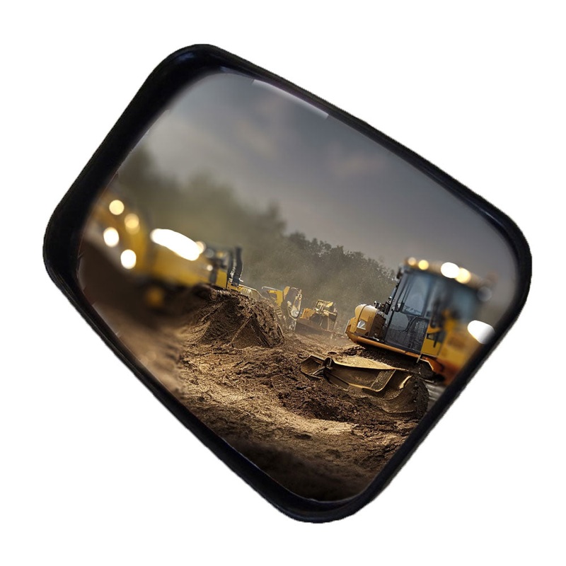 1409 Acme Specialty Heavy Duty 8" x 12" Convex Tempered Mirror 209-9564 Fits CAT