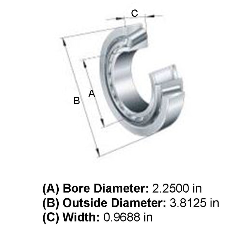 28621 Tractor Tapered Roller Bearing Cup 2.25" Bore 3.8125" OD .9688" Wide