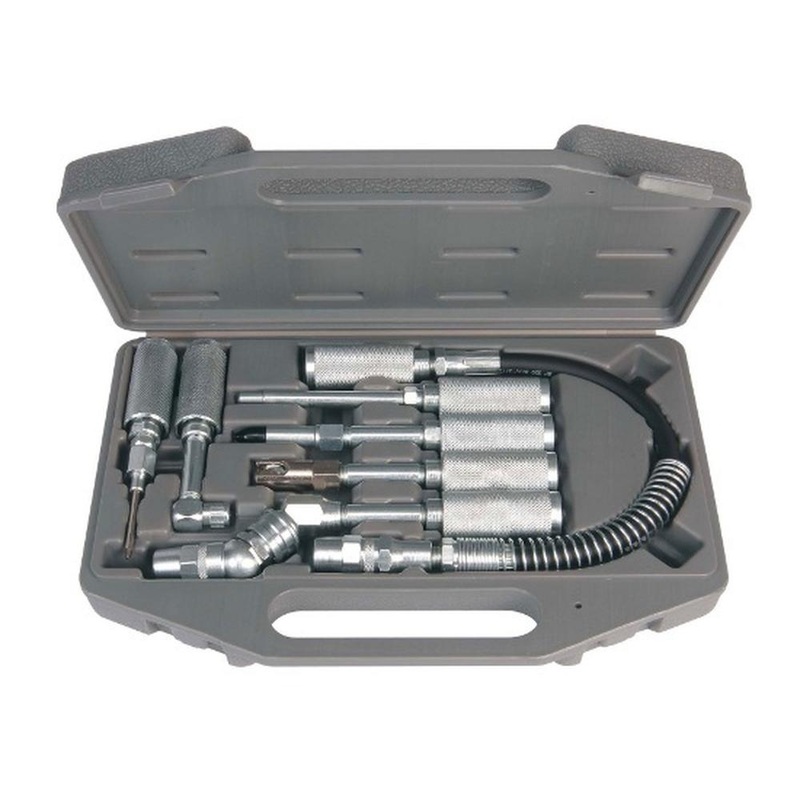 58000 Grease Gun Adapter Kit w/ Couplers, Nozzles, Hose Extension for Lincoln