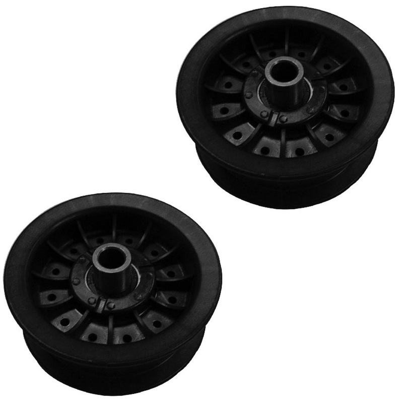 (Pack of 2) Flat Idler Pulleys Fits Cub Cadet MTD Troy-Bilt 756-04224, 75604224