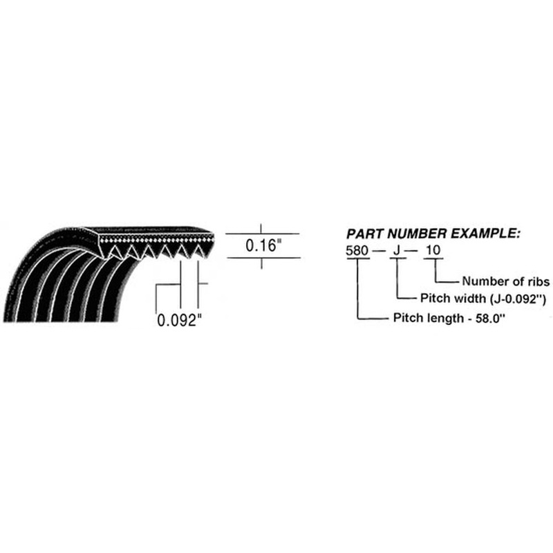 Micro-Rib V-Belt (39.0") 390J6