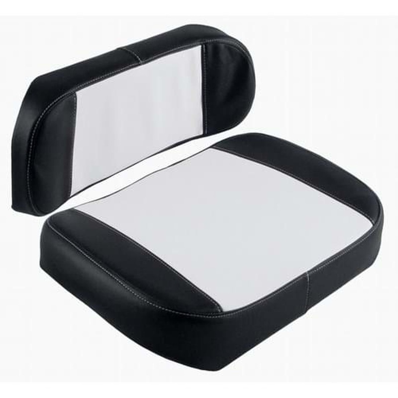 S388453 Cushion Set, Black & White Vinyl - (2 pc.) Fits International