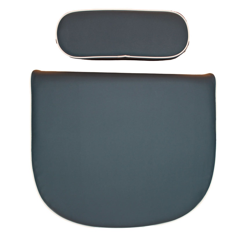 New Blue with White Trim Seat Cushion and Backrest Set Fits Fordson