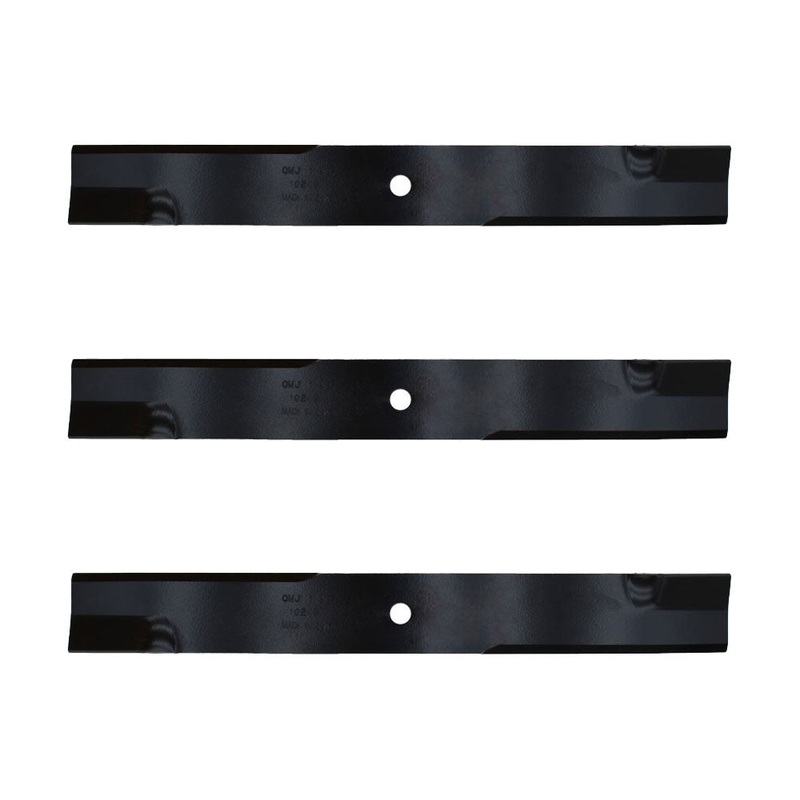 Three Low-Lift Blades 20-1/2" x 5/8" Fits Exmark Turf Ranger Turf Tracer Hydro