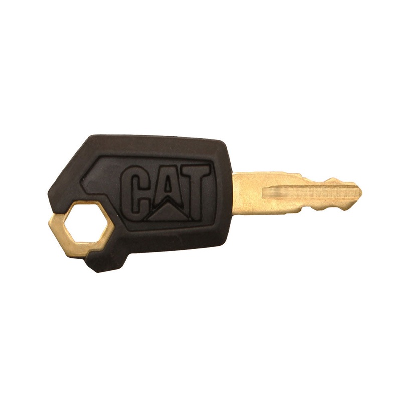 One New Heavy Equipment Ignition Key 5P8500 - New Style w/ Logo - Fits Caterpill