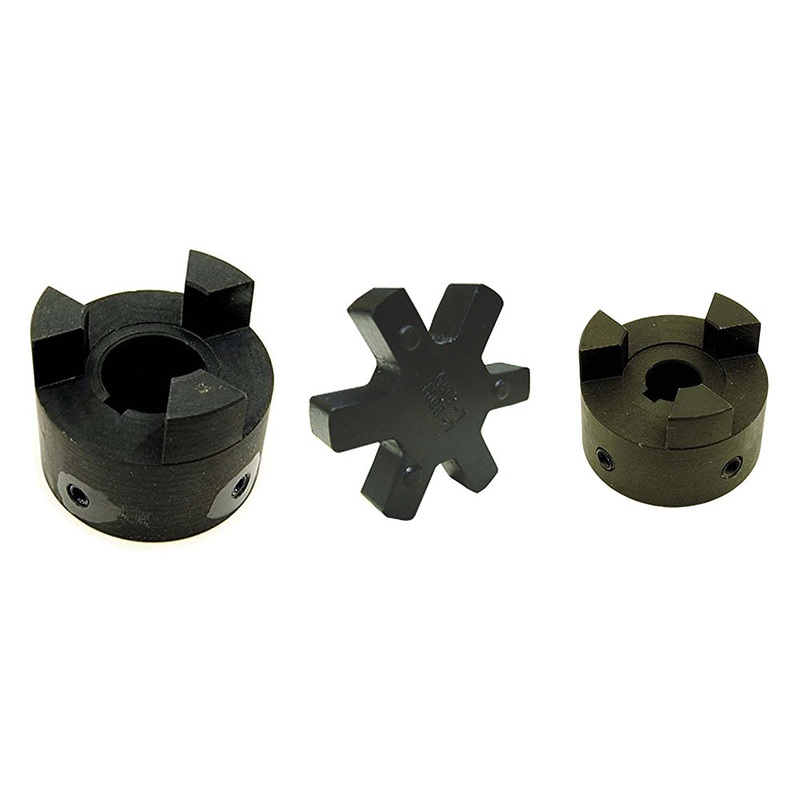 L095 5/8 X 1-1/8 Flexible 3-Piece L-Jaw Coupling Set w/ Buna-N NBR Rubber Spider