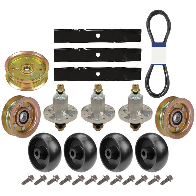 48" Deck Rebuild Kit with Bolts & Longer 141.7" Belt Fits John Deere Mowers