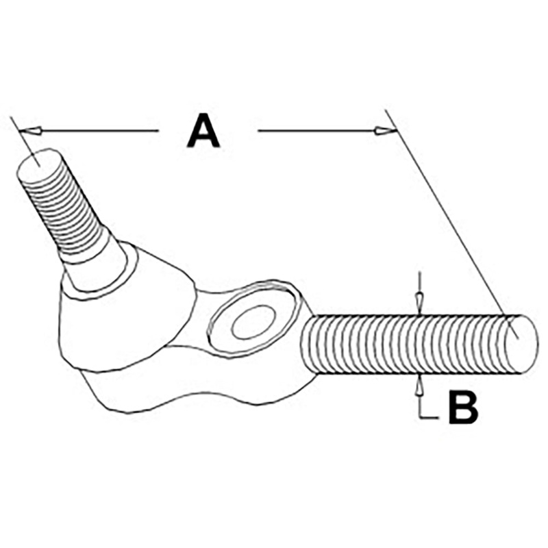 182519M91 Inner Tie Rod, RH Fits Massey Ferguson 50 65 765 Tractor