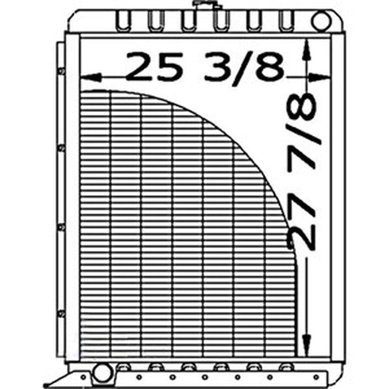 219726 Fits International Combine Radiator - 28 1/4 x 25 1/4 x 4