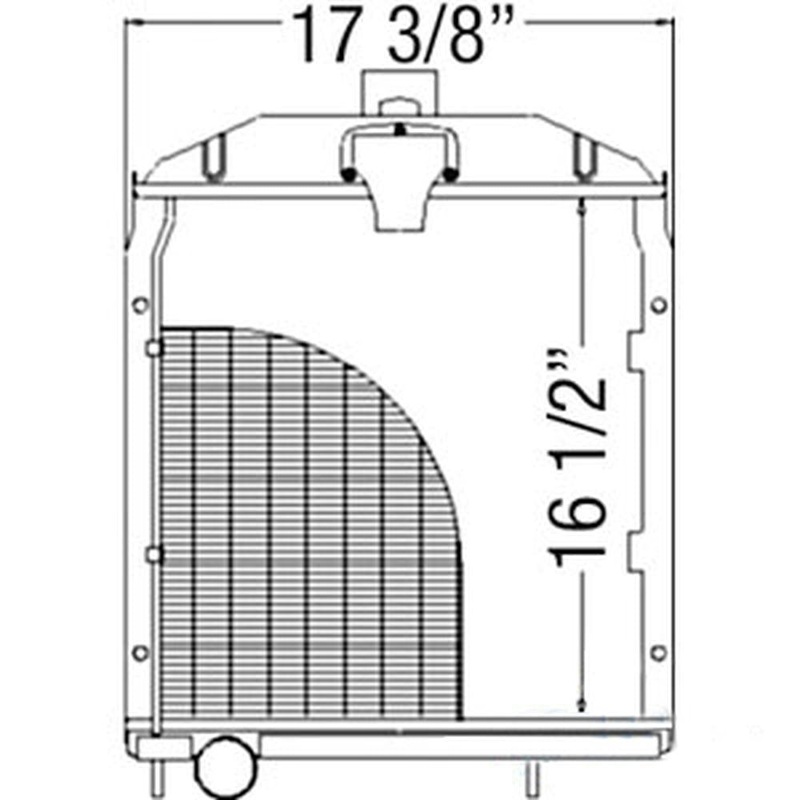 211153 Fits IH Fits FARMALL Tractor Radiator - 16 1/2 x 16 x 2