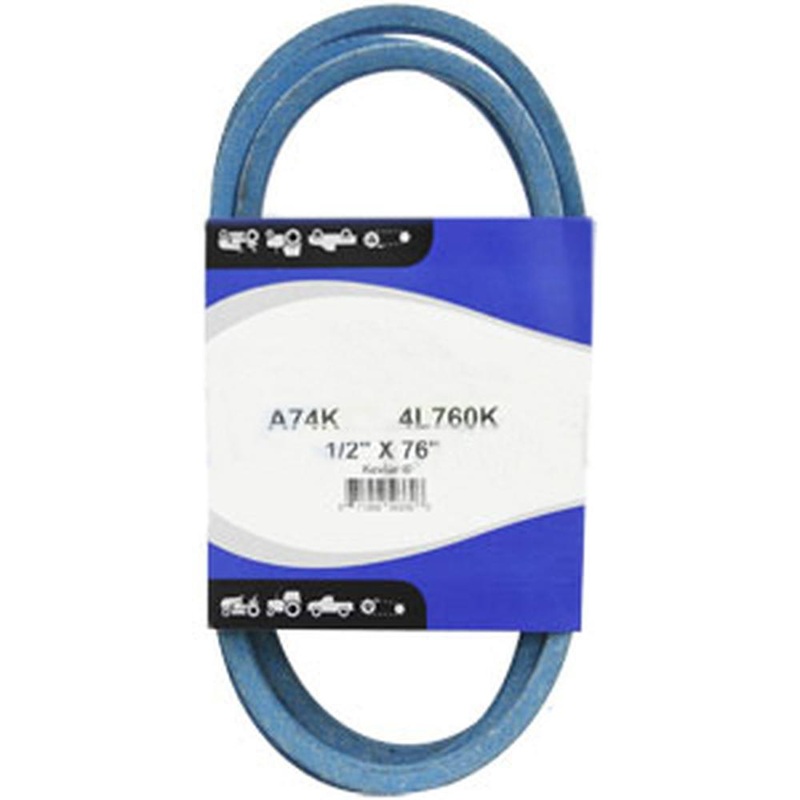 A-A74K Made With Aramid Blue V-Belt (1/2" x 76") Fits Hustler