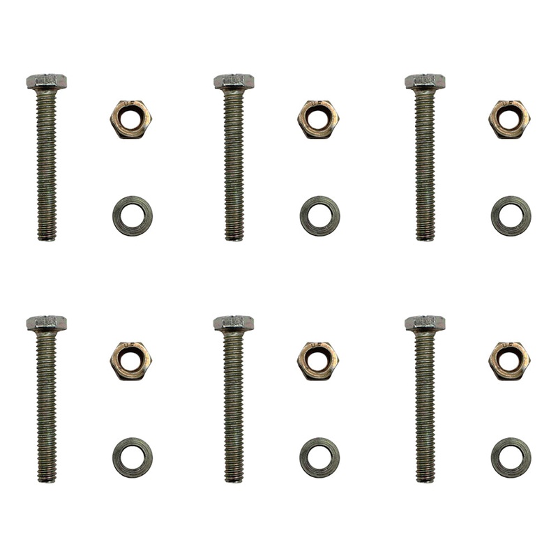 6 Pack of Shear Pins Spacers & Nuts 500026MA 88951MA Fits Allis Chalmers 703057