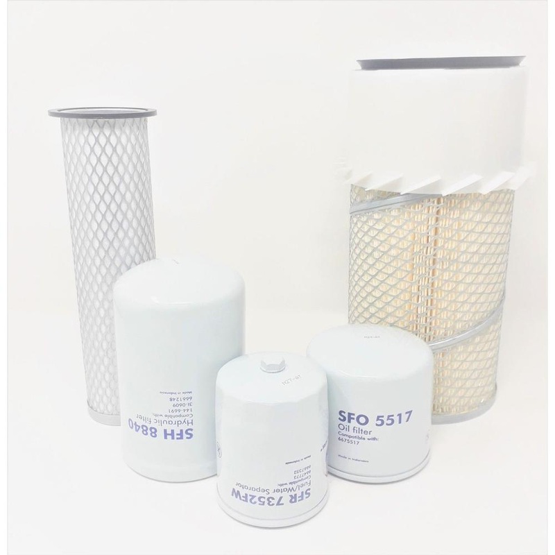 Filter Kit Fits Bobcat T140 T180 T190 Skid Steer Oil Fuel Diesel Air Inner