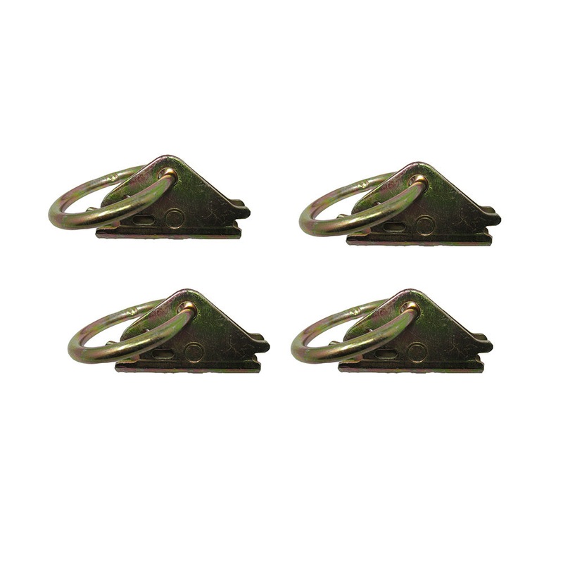 4 Pack Heavy Duty E Track 2" D Ring Fitting for Enclosed Trailer Tie Down Strap